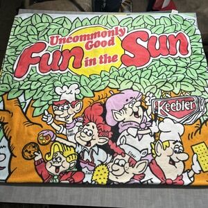 1998 VINTAGE Keebler Elf 100% Cotton Beach Towel " Uncommonly Fun In The Sun"